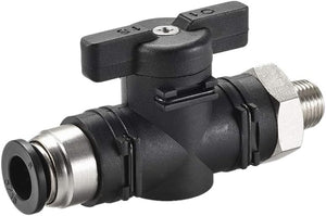 Pneumatic Ball Valve, G1/8 to 8mm Inner Diameter, for Air Flow Control, Plastic Nickel Plated Brass Black