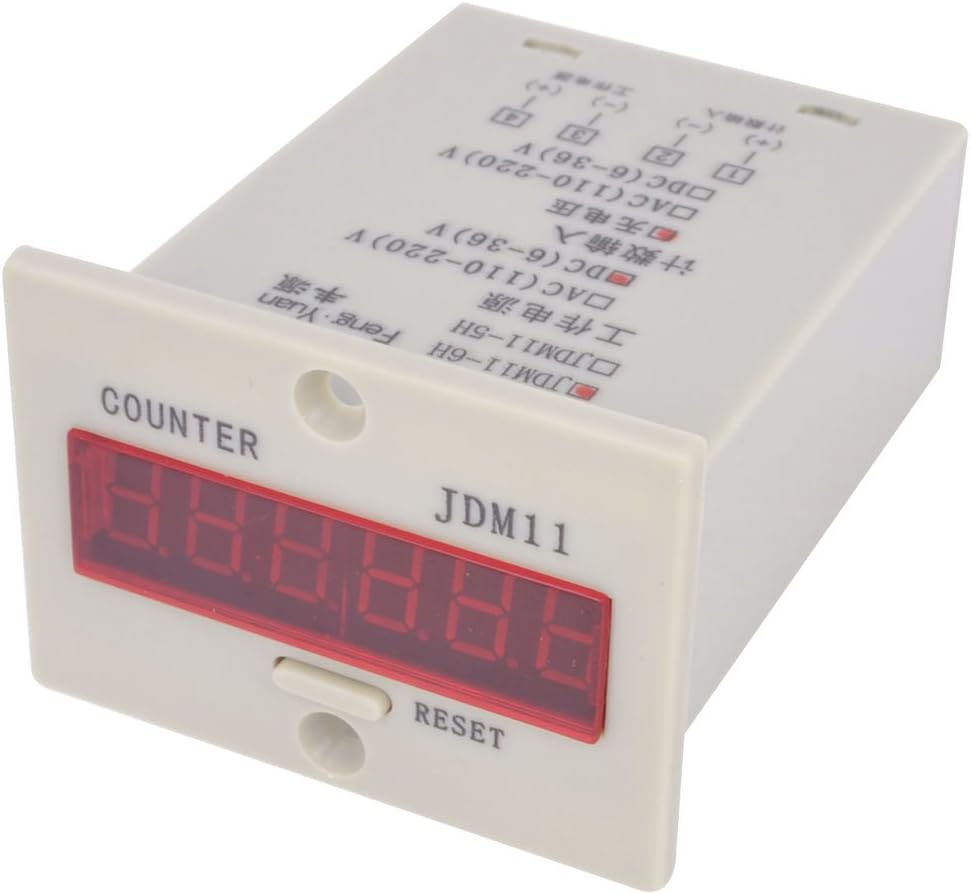 JDM11-6H Reset Panel Mode 6-Digit LED Display Digital Counter DC 24V