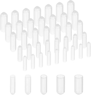 50pcs Round Rubber End Caps Protective Caps 1.5mm 2mm 3mm 4mm 5mm Clear Screw Thread Protectors