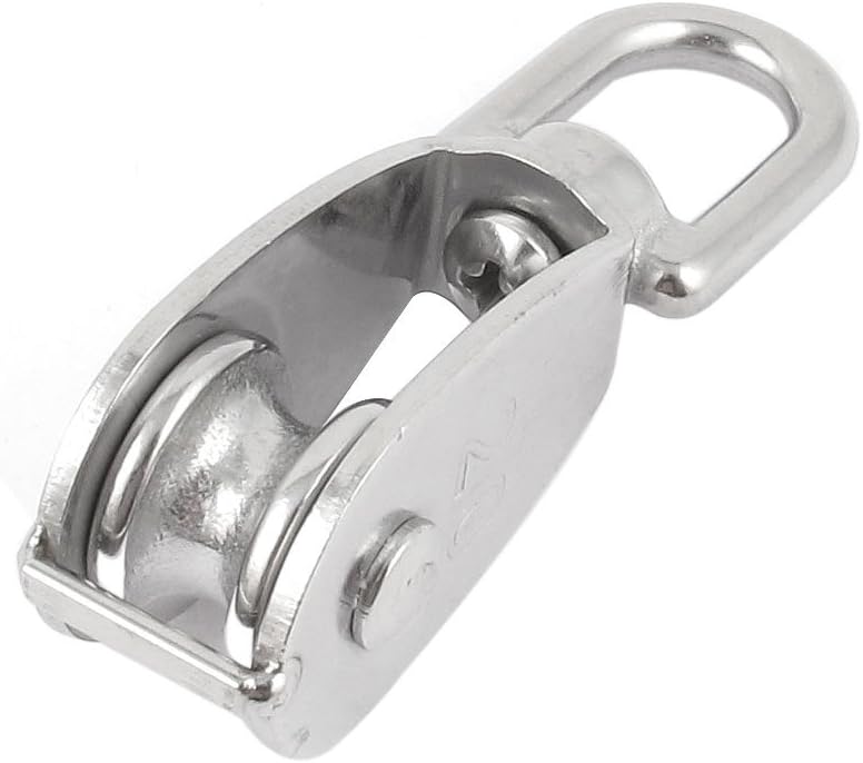 8mm Ropes 20mm Single Sheave Rope Hoist Pulley Wheel Block 0.075Ton