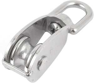 8mm Ropes 20mm Single Sheave Rope Hoist Pulley Wheel Block 0.075Ton
