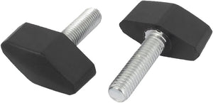 2pcs M6 Male Thread Plastic T Handle Screw On Type Clamping Knob