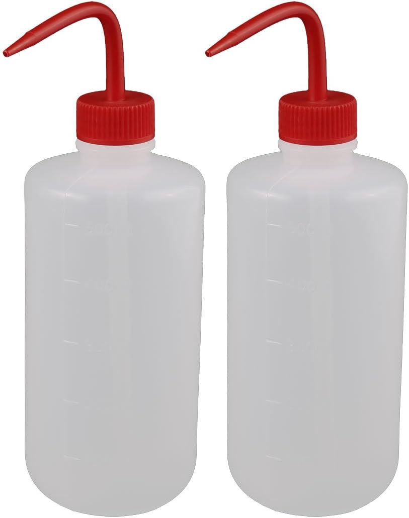 2Pcs 500ml 2mm Dia Soft Plastic Sharp Beak Elbow Squeeze Bottle Succulents Watering