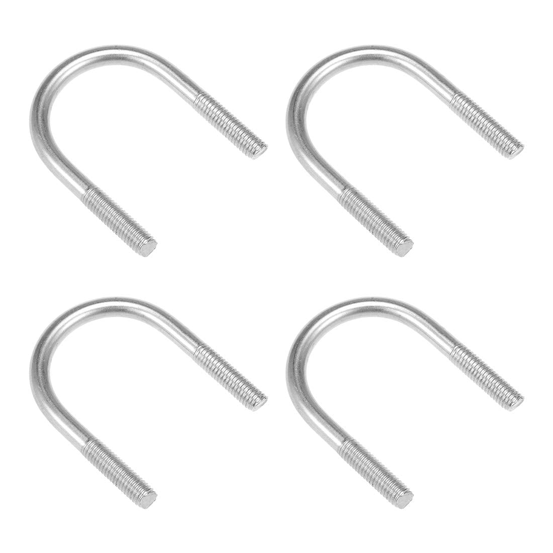 U-Bolts 4pcs 1.65"(42mm) Inner Width 69mm Length M8 304 Stainless Steel U-Bolt Fastener for 42mm Pipe Dia