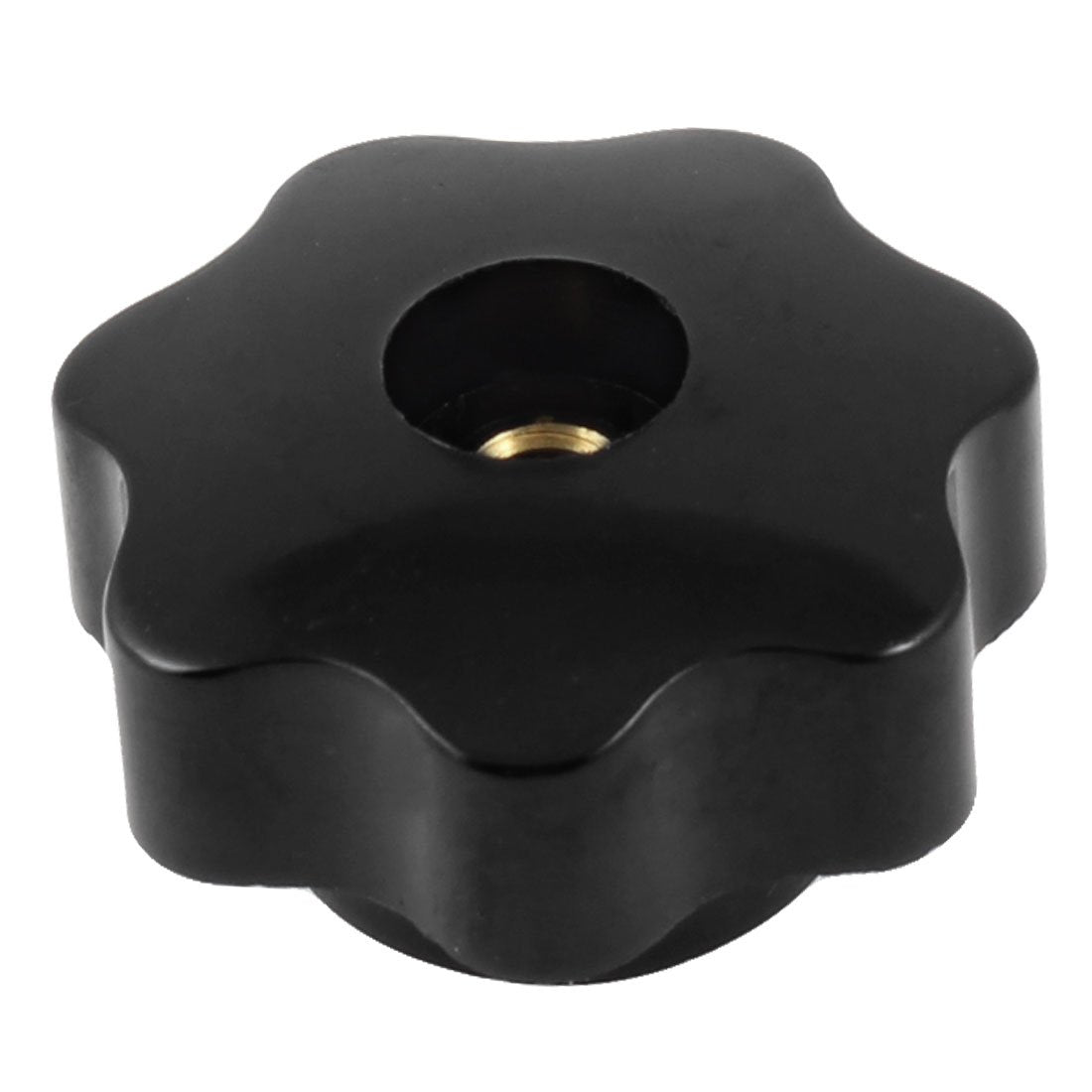 6mm Female Thread Diameter Screw on Type Clamping Star Knob Black 40mm Head Dia