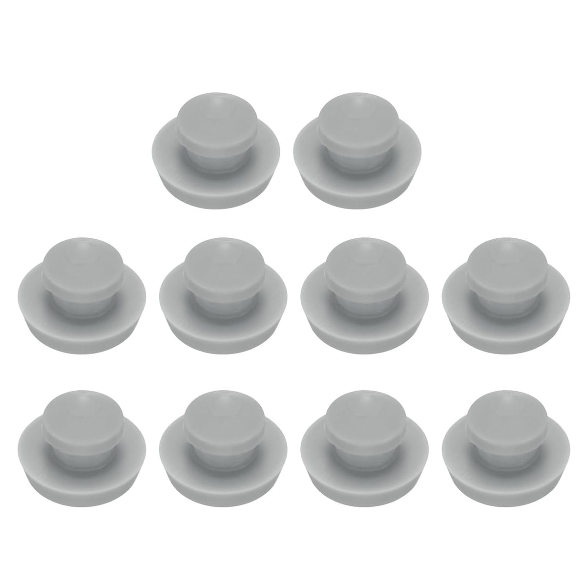 10pcs Hole Plug 1/4 Inch (5.6mm) Button Plugs Fit for 4-4.5mm Hole, Snap in Locking Hole Tube Plug Gel Tube Waterproof Plug Tube Plug, Grey