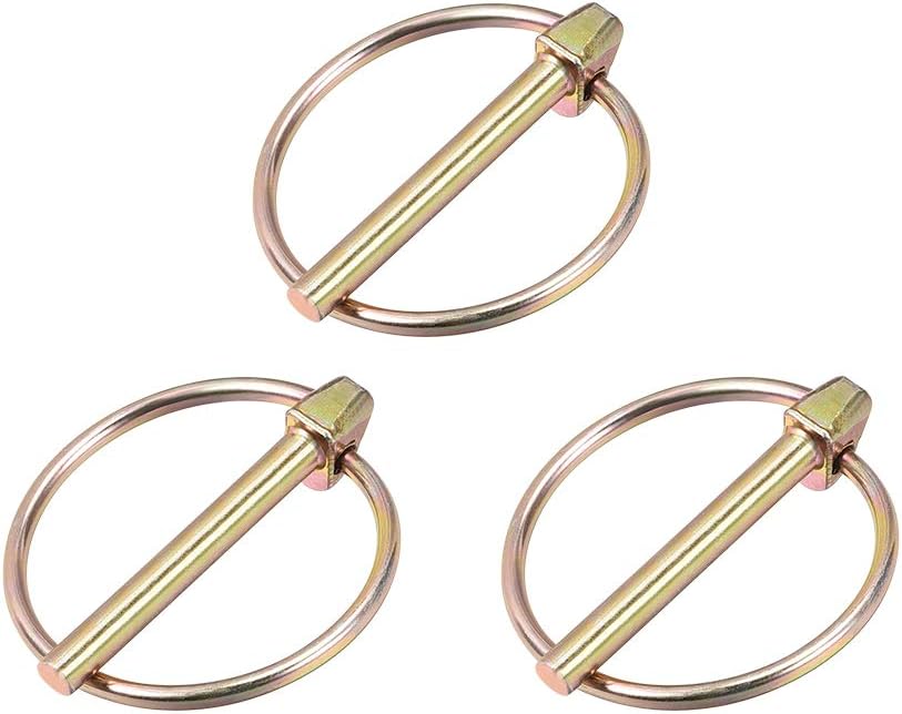 Linch Pin with Ring - 4.5mm x 38mm Trailer Pins Assortment Kit for Boat Kayak Canoe Trailer Tractor Trolley Horsebox 3Pcs