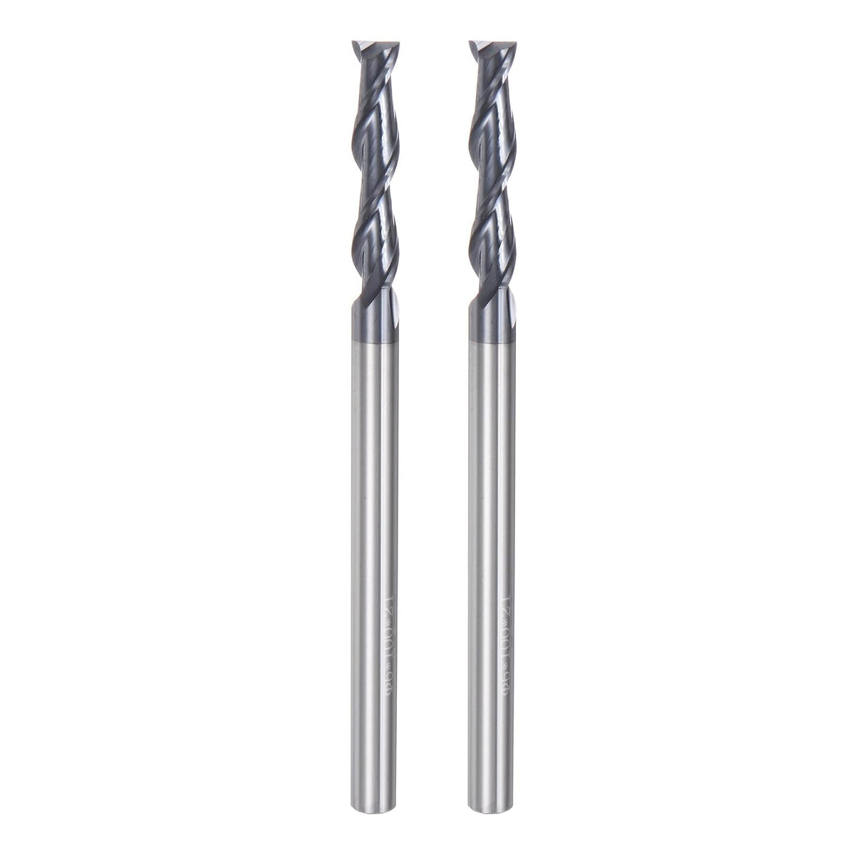 2pcs 6mm Dia 6mm Shank Square Nose End Mill 2 Flutes HRC45 Carbide AlTiN Coated CNC Router Bits Cutter Tools for End Milling CNC Machining