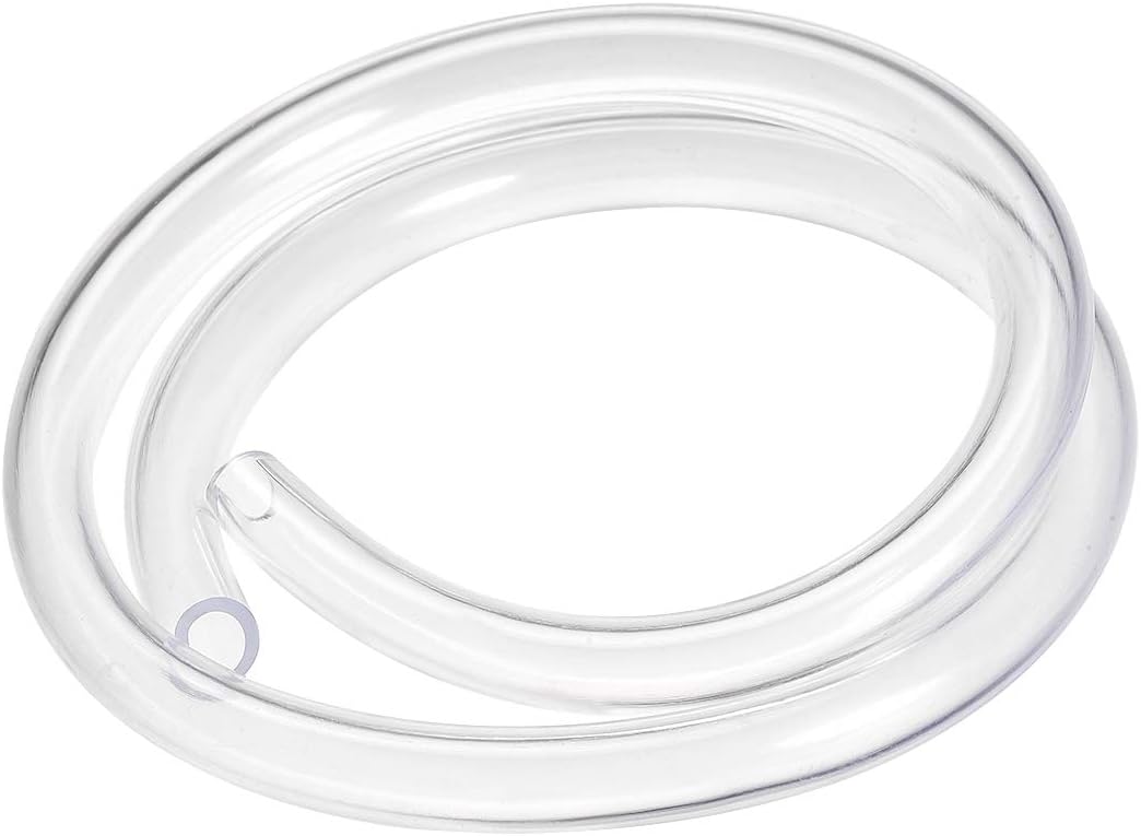 PVC Hose Tube, 13mm(0.51") ID x 18mm(0.7") OD 1m/3.28ft Clear Vinyl Tubing, Plastic Flexible Water Pipe