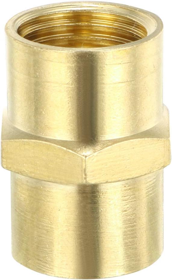Brass Pipe Fitting, Equal Coupling, 1/4" NPT Female ×1/4" NPT Female Pipe, Pack of 1