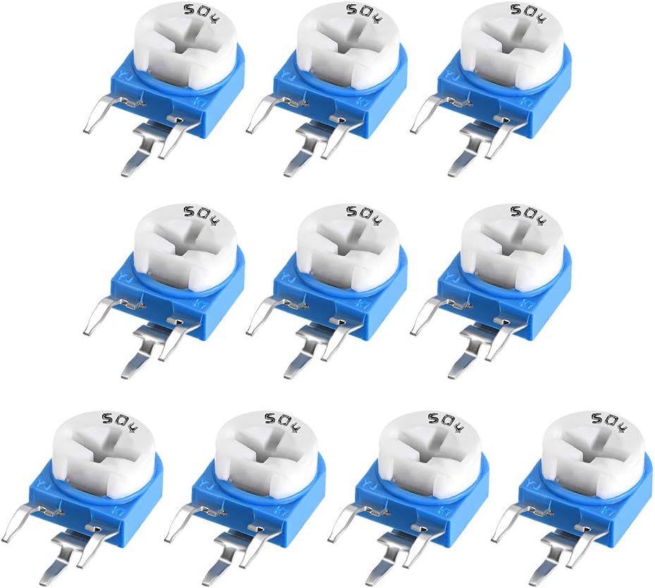 Trimmer Potentiometer 500K Ohm Adjustment Horizontal Variable Resistors 10Pcs