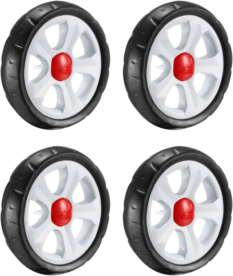 Plastic Swivel Pulley Wheel 159mm/6.26inch Dia Single Wheel 8mm Mounting Hole Dia, 4pcs