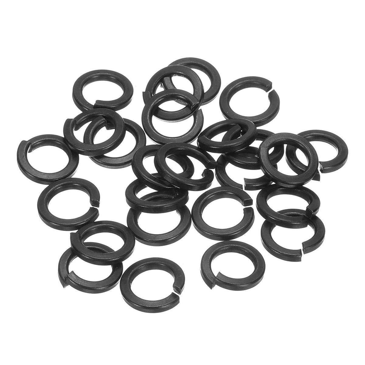 Split Lock Washer, M10 304 Stainless Steel Spring Lock Washer 25pcs, Black