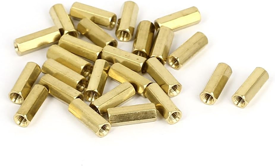 a15081800ux0064 Standoff Spacer M3 x 13Mm Female Threaded Brass Hex Standoff Pillar Spacer Nut 25Pcs