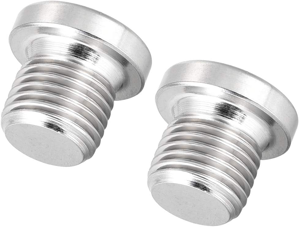 Countersunk Plug Internal Hex Head Socket with Flange - G1/4 Male Stainless Steel Pipe Fitting Thread 2Pcs