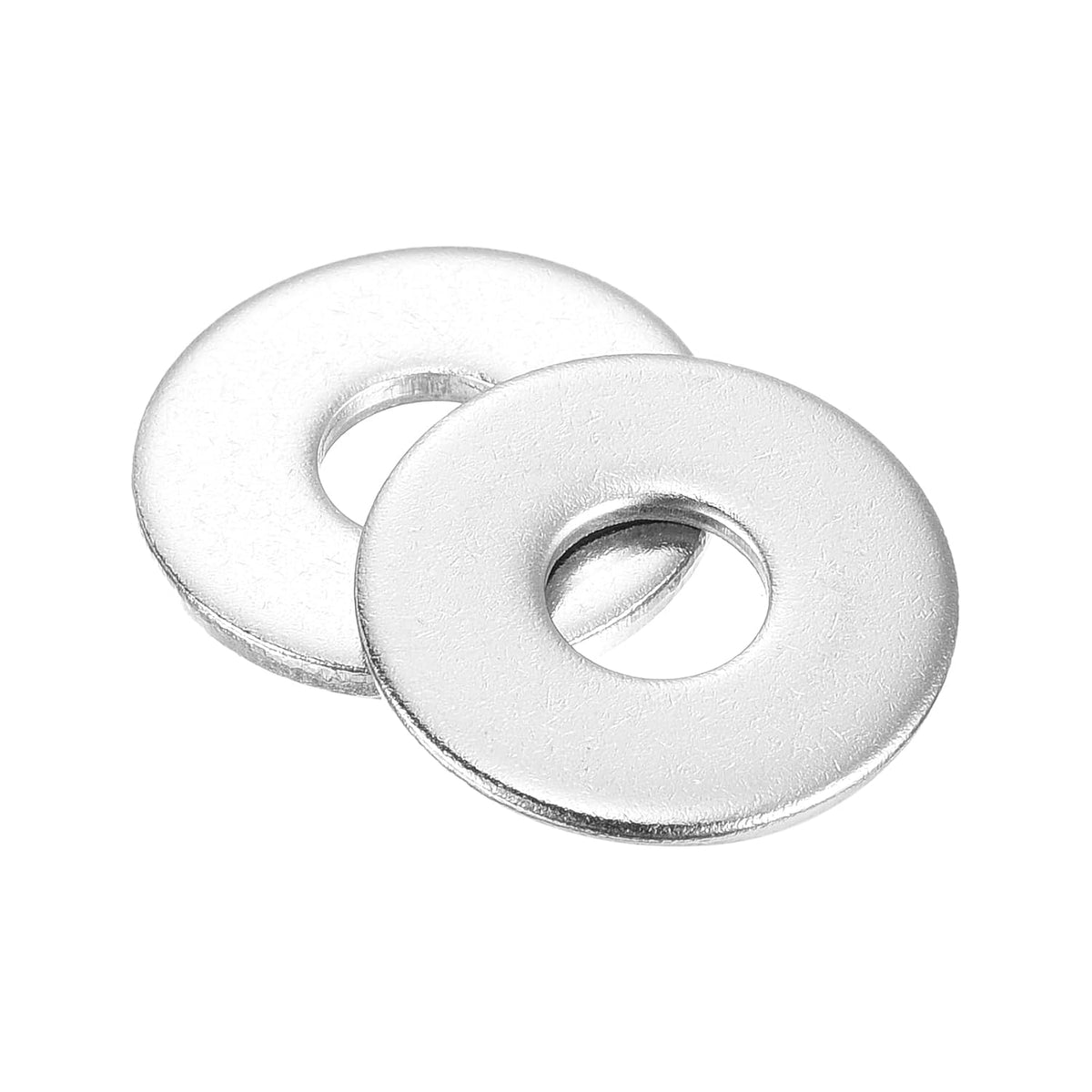 50Pcs M6 Flat Washer, 304 Stainless Steel 6.4mm ID x 18mm OD x 1.6mm Thick for Bolt Screw, Factories Repair, Kitchens, Shops, and Outdoor Construction, Silver