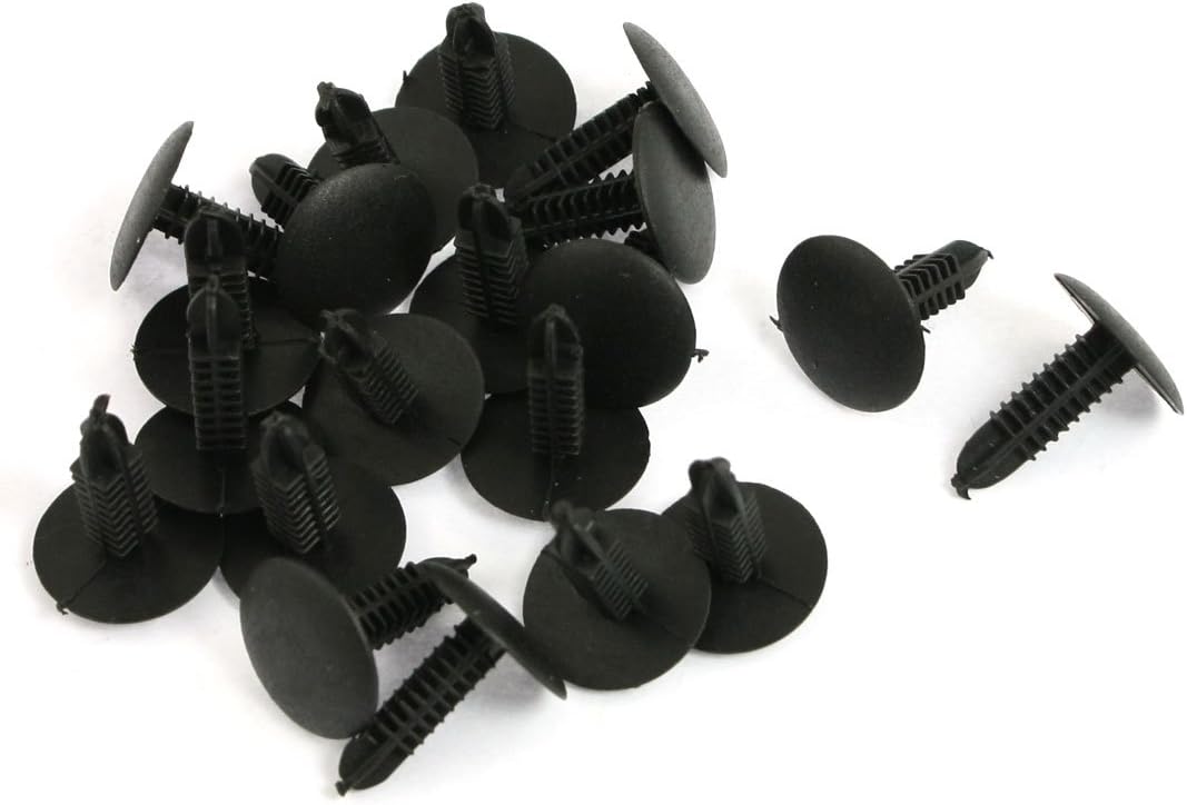 20Pcs Black Plastic Fir Tree Trim Panel Clips 16mm Head for 4.8mm Hole