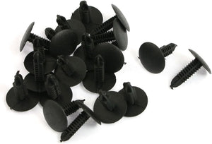 20Pcs Black Plastic Fir Tree Trim Panel Clips 16mm Head for 4.8mm Hole