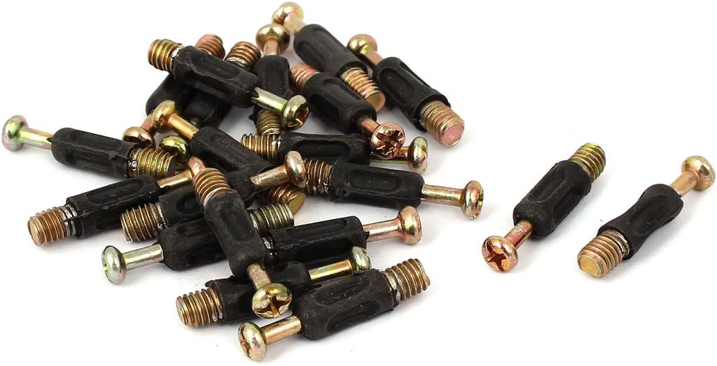 Furniture 6mm Male Thread 32mm Length Connecting Fitting Bolt Screw 20pcs