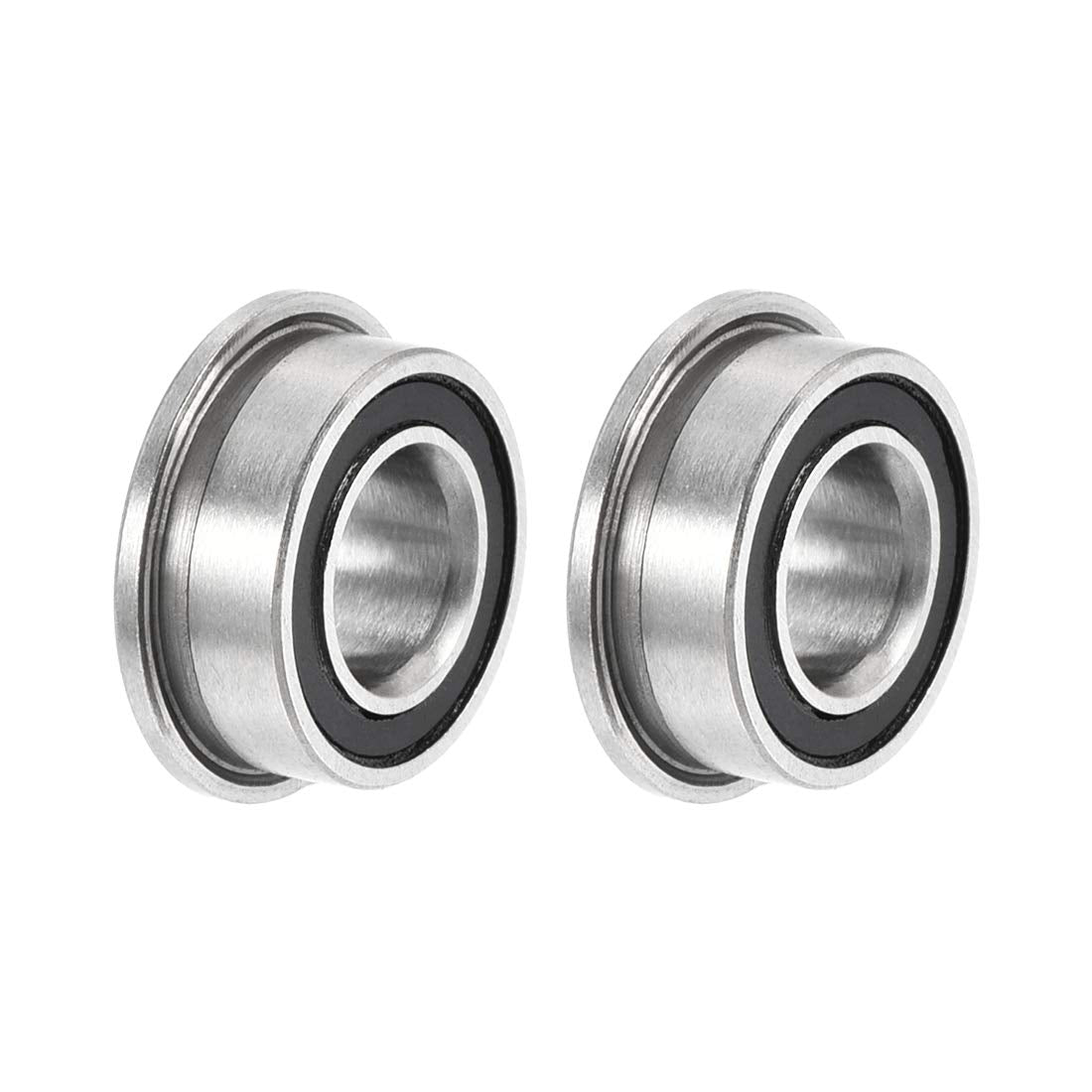 MF105-2RS Flanged Ball Bearing 5x10x4mm Double Sealed Chrome Steel Bearing 2pcs