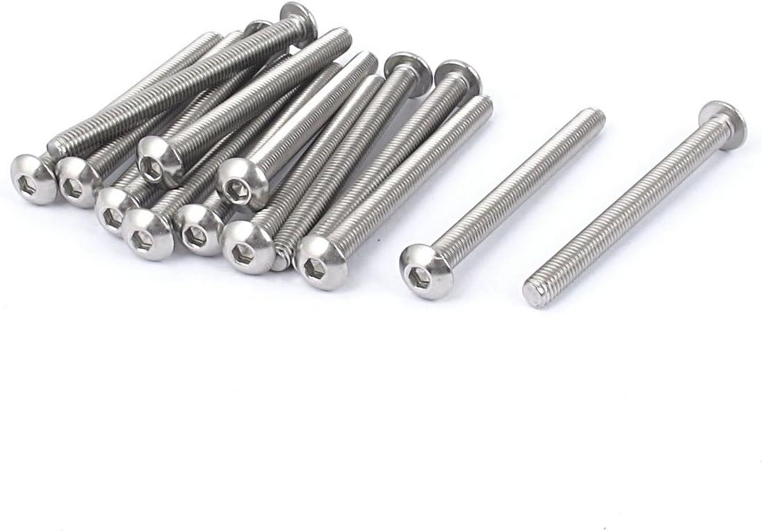 M5 x 55mm Stainless Steel Button Head Socket Cap Screw 15 Pcs
