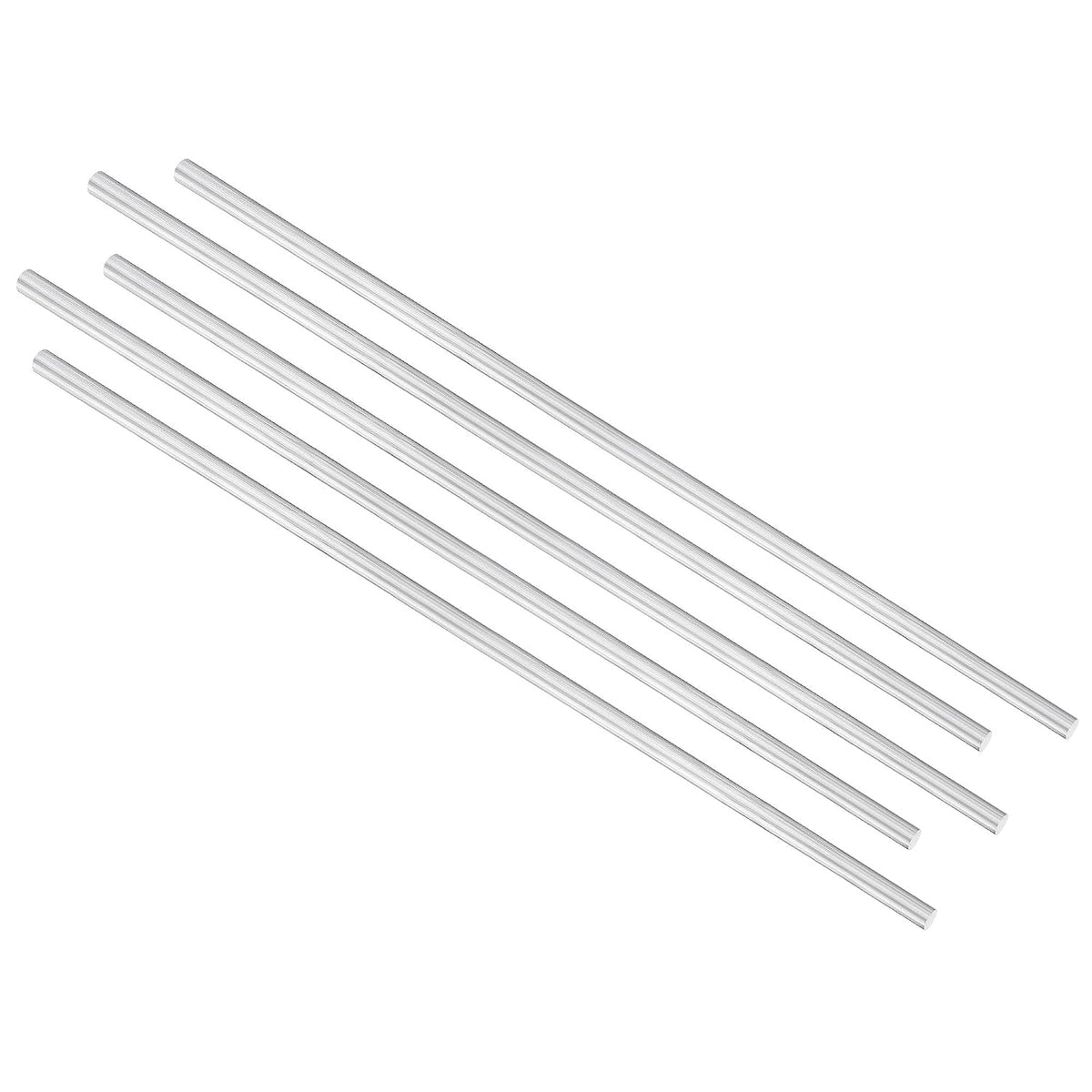Aluminum Solid Round Rod Lathe Bar 10mm x 500mm for DIY Craft Tool 5 Pcs