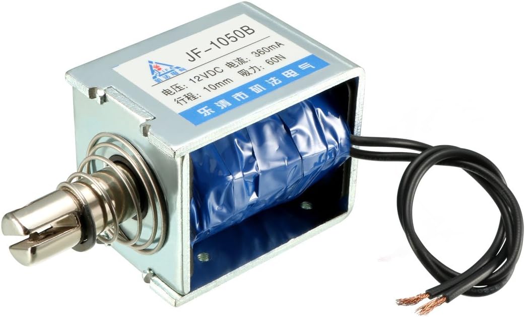 Pull Push Type Linear Motion Solenoid Electromagnet,JF-1050B DC12V 360mA 60N 10mm
