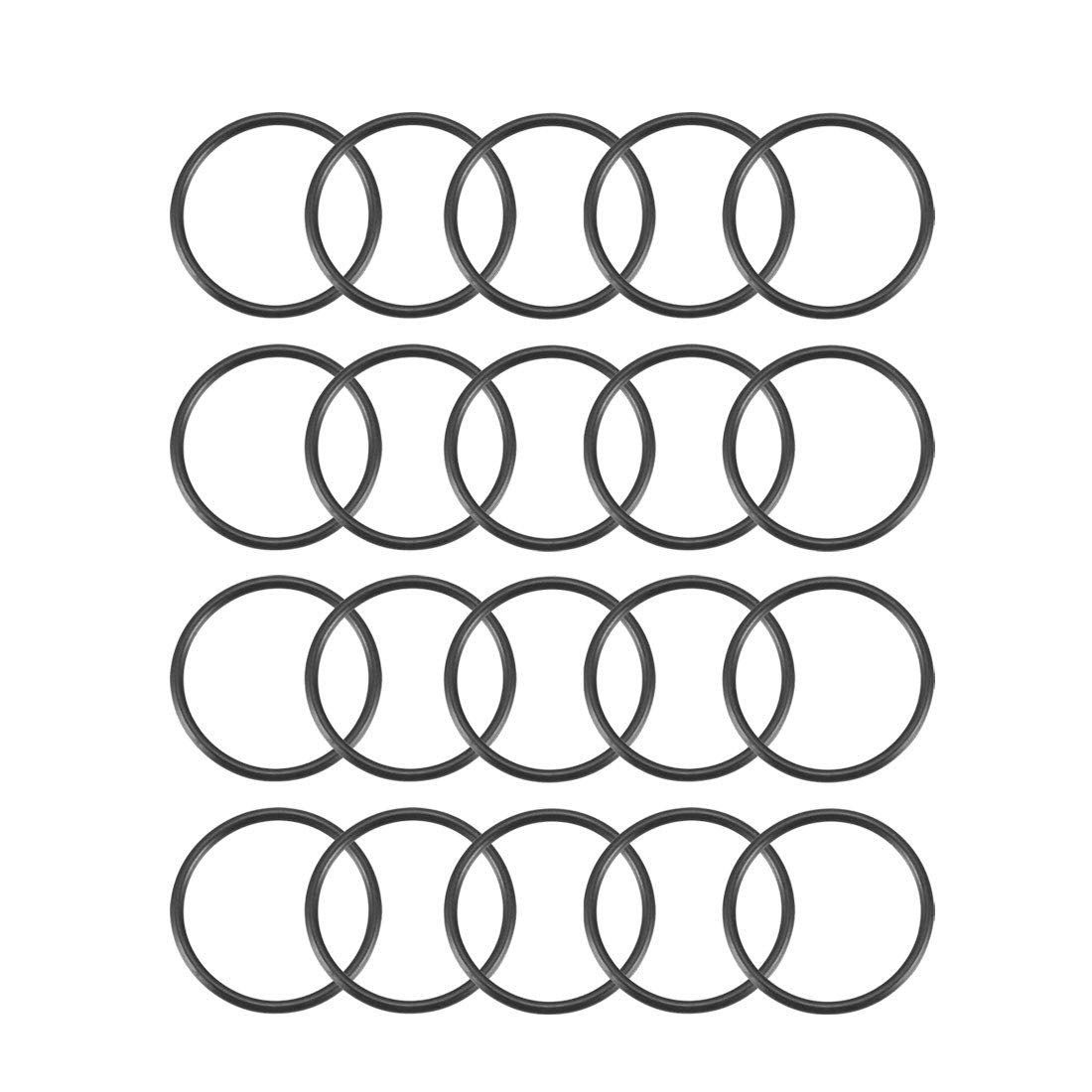 Nitrile Rubber O-Rings, 23mm OD 20mm ID 1.5mm Width, Metric Sealing Gasket, Pack of 20