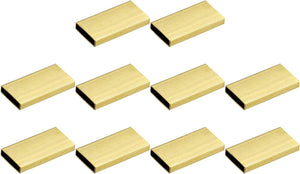 Brass Tube Spacer Beads, 10mm x 2.9mm Glossy Rectangle Bead 20mm Length for DIY Making Crafts Projects, Gold Tone 50Pcs