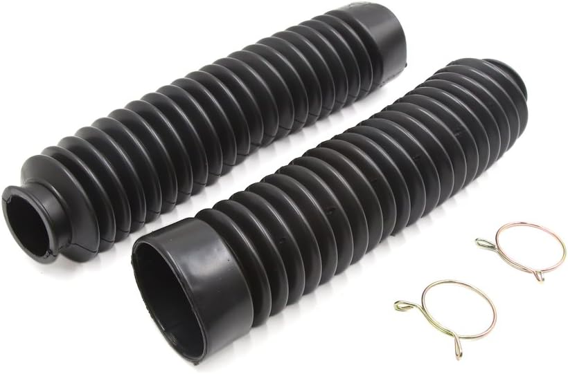 2pcs Black 20 Knots Shockproof Shock Absorbers Boot Dust Cover Universal for Motorcycle