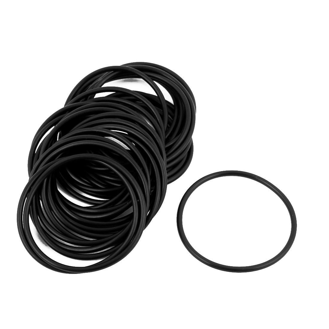 30Pcs 39mm x 1.9mm Rubber O-Rings NBR Heat Resistant Sealing Ring Grommets Black