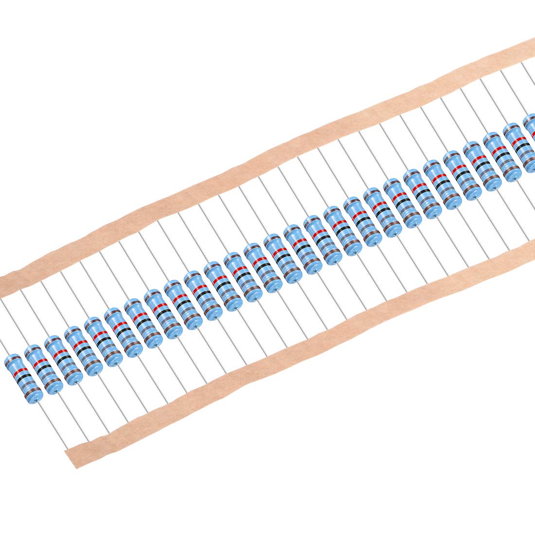 30Pcs 18K Ohm Resistor, 2W 1% Tolerance Metal Film Resistors, Lead, 5 Bands for DIY Electronic Projects and Experiments