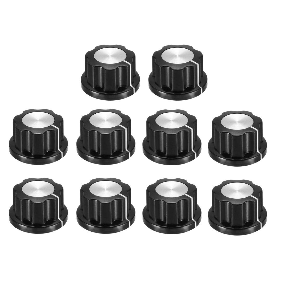 10Pcs Speaker Control Knob Power Amplifier Knob 23mm Dia. Rotary Knobs for 6mm Dia. Shaft Potentiometer