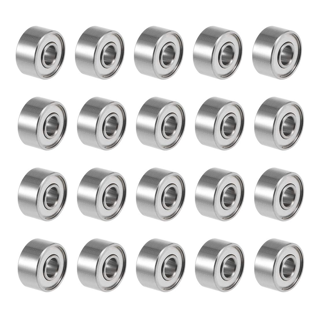 693ZZ Deep Groove Ball Bearings Z2 3mm X 8mm X 4mm Double Shielded Carbon Steel 20pcs