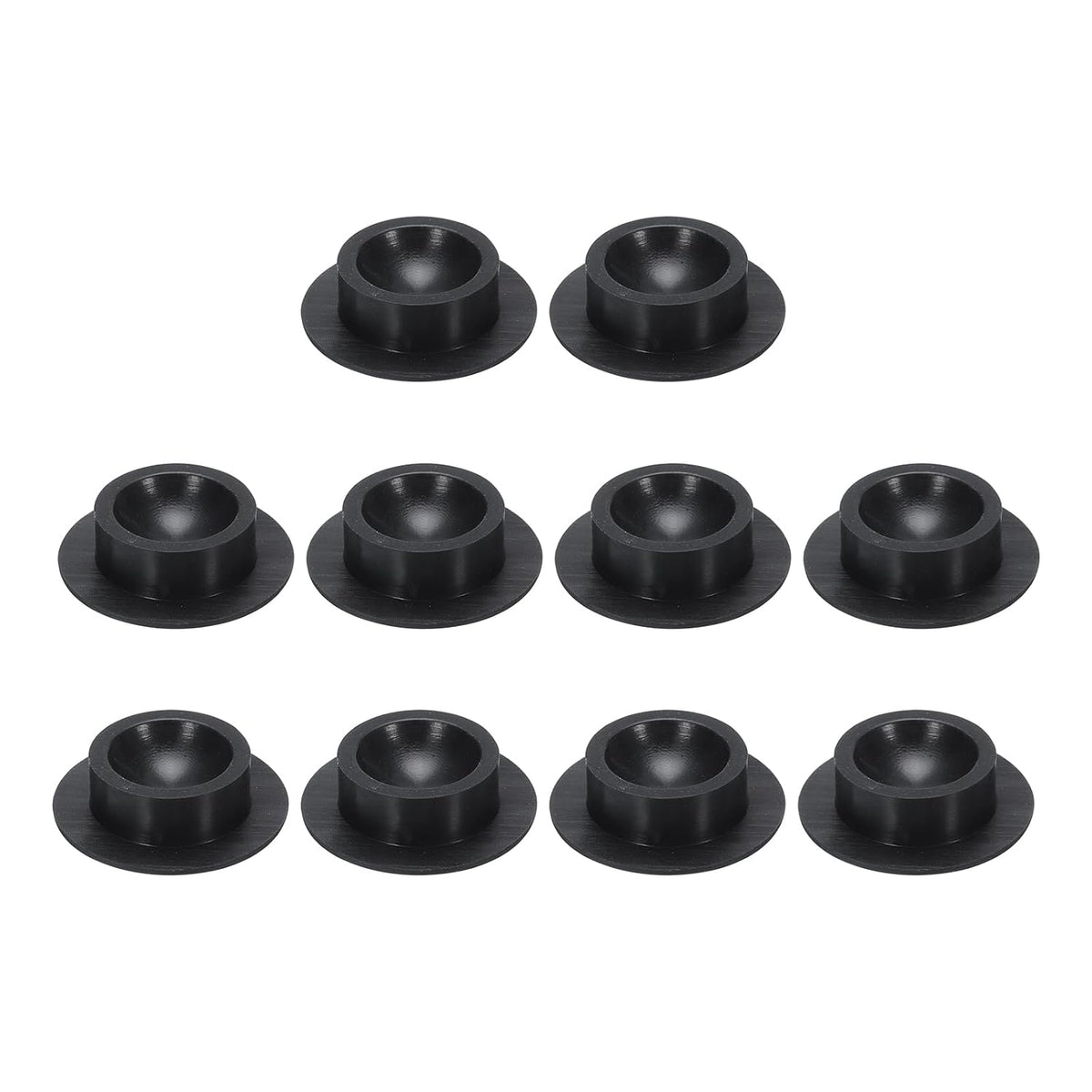 10pcs Hole Plug 1/2 Inch (13mm) Button Plugs Fit for 13mm Hole, Snap in Locking Hole Tube Plug Silicone Tube Waterproof Plug Tube Plug, Black