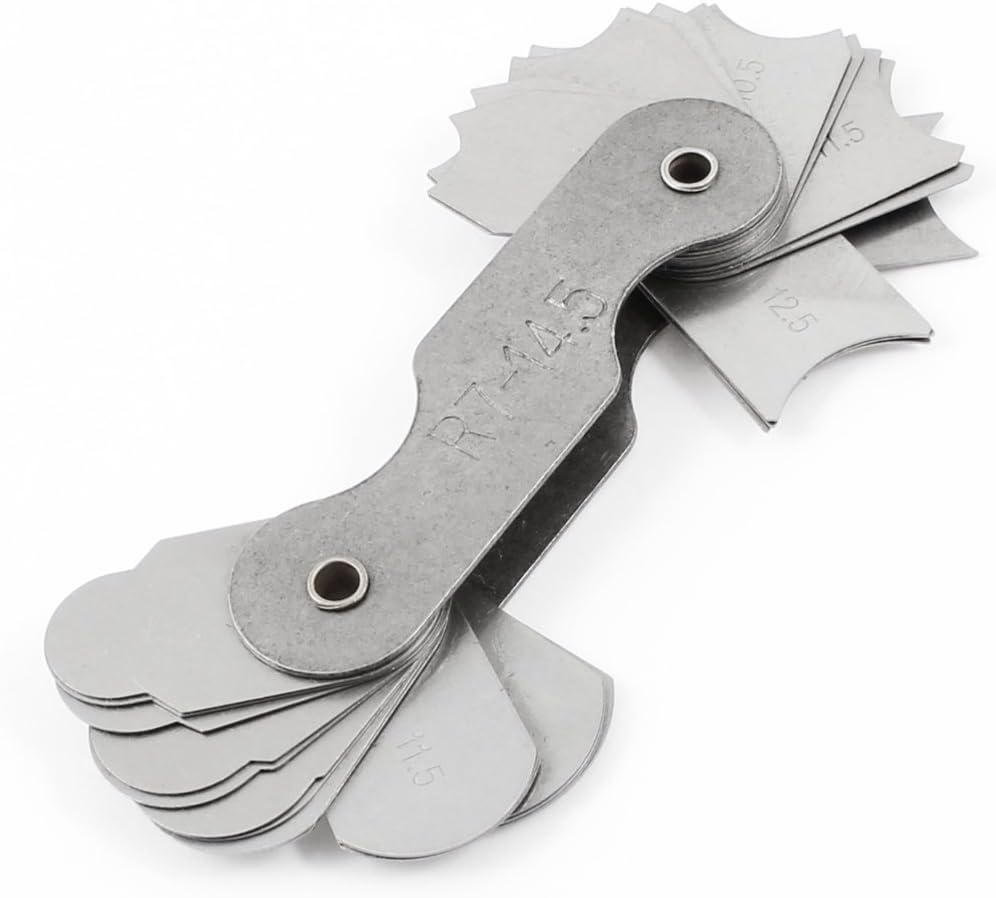 Radius Gauge Set 32 Plates R7-14.5mm Metric Radius Fillet Gauge, Portable Measuring Tool