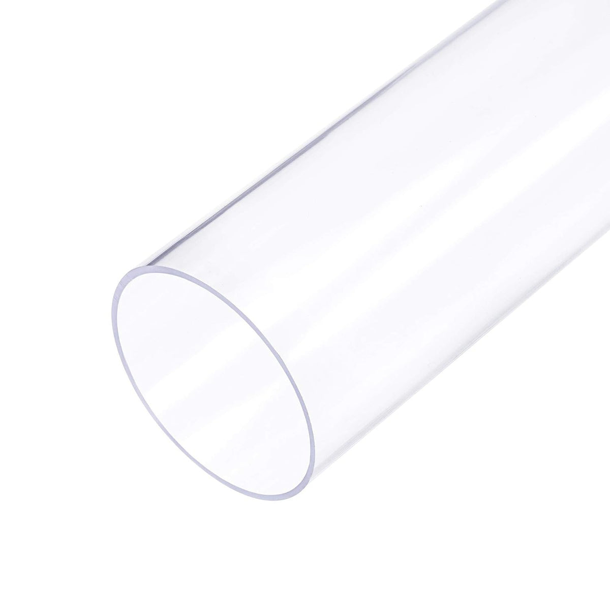 2pcs Clear Rigid PVC Pipe 36mm ID x 38mm x 0.5m(1.6ft) Round Tube Tubing