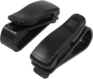 2 Pcs Black Plastic Sunglasses Eyeglasses Clip Rack Holder