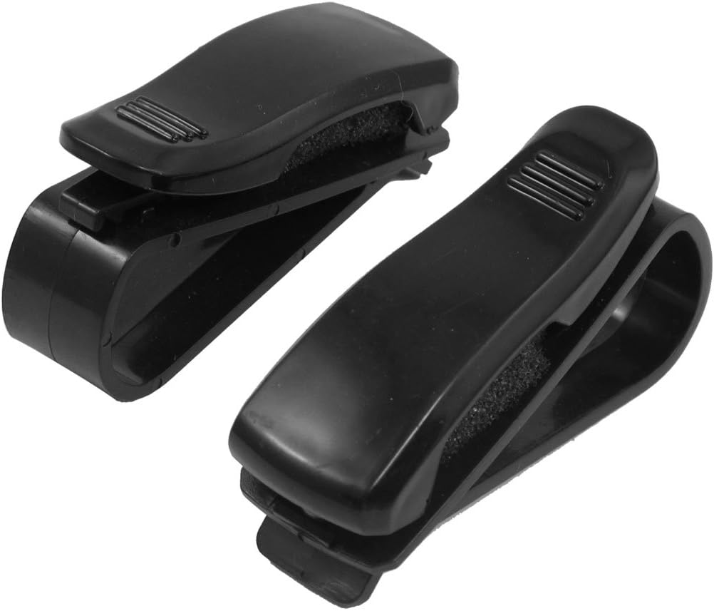 2 Pcs Black Plastic Sunglasses Eyeglasses Clip Rack Holder