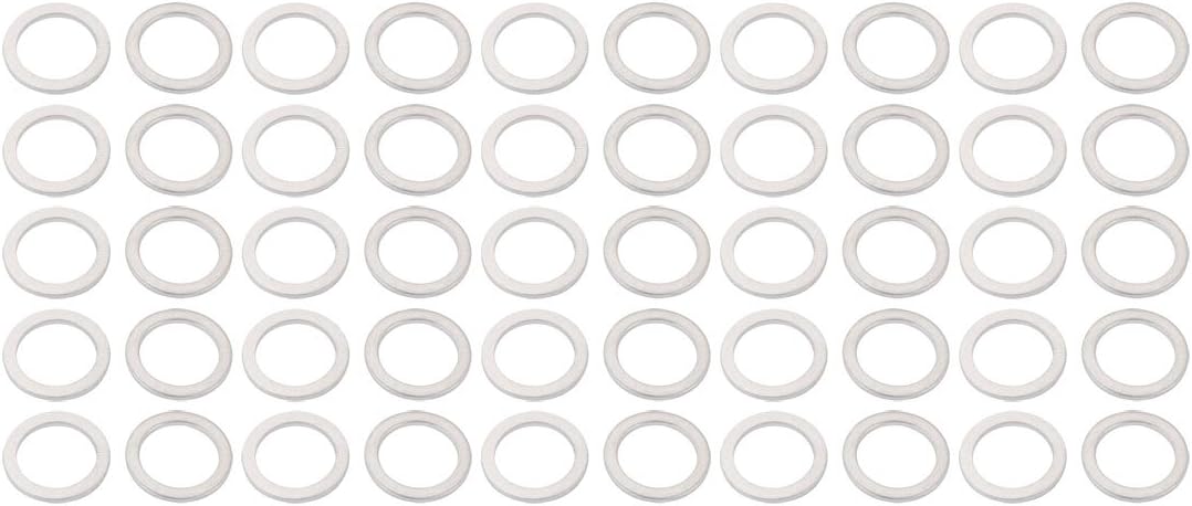 12mmx16mmx1.2mm Motorcycle Hardware Drain Plug Crush Aluminum Washer Seal 50pcs
