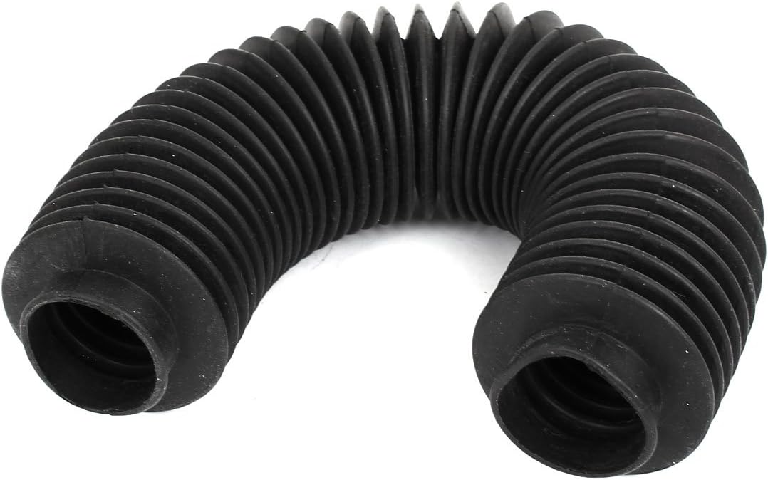 Machinery Rubber Flexible Bellows Ball Screw Cover 3cm Inner Dia Shock Absorber Cover Protector Black