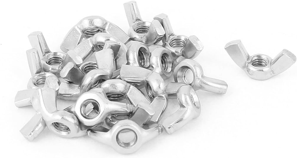 20Pcs 304 Stainless Steel M6 Butterfly Wing nut Screw Wing Nuts