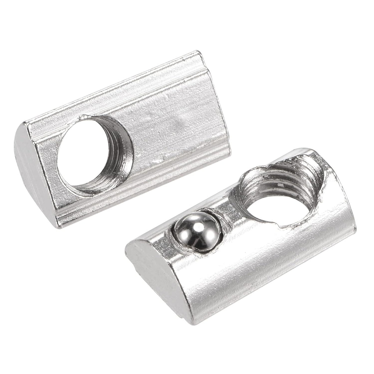 M8 T Slot Nuts Roll in Spring T-nut with Ball Carbon Steel for 3030 Series Aluminum Extrusion Profile Rail with 8mm Slot 15Pcs