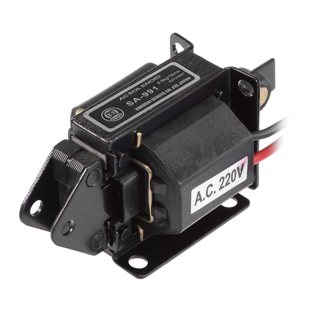 AC220V 0.5KG 10mm Pull Push Type Open Frame Linear Motion Solenoid Electromagnet