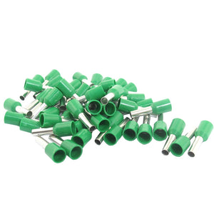 E2508 14AWG Plastic Insulated Wire End Terminals with Connector 50 Piece Green
