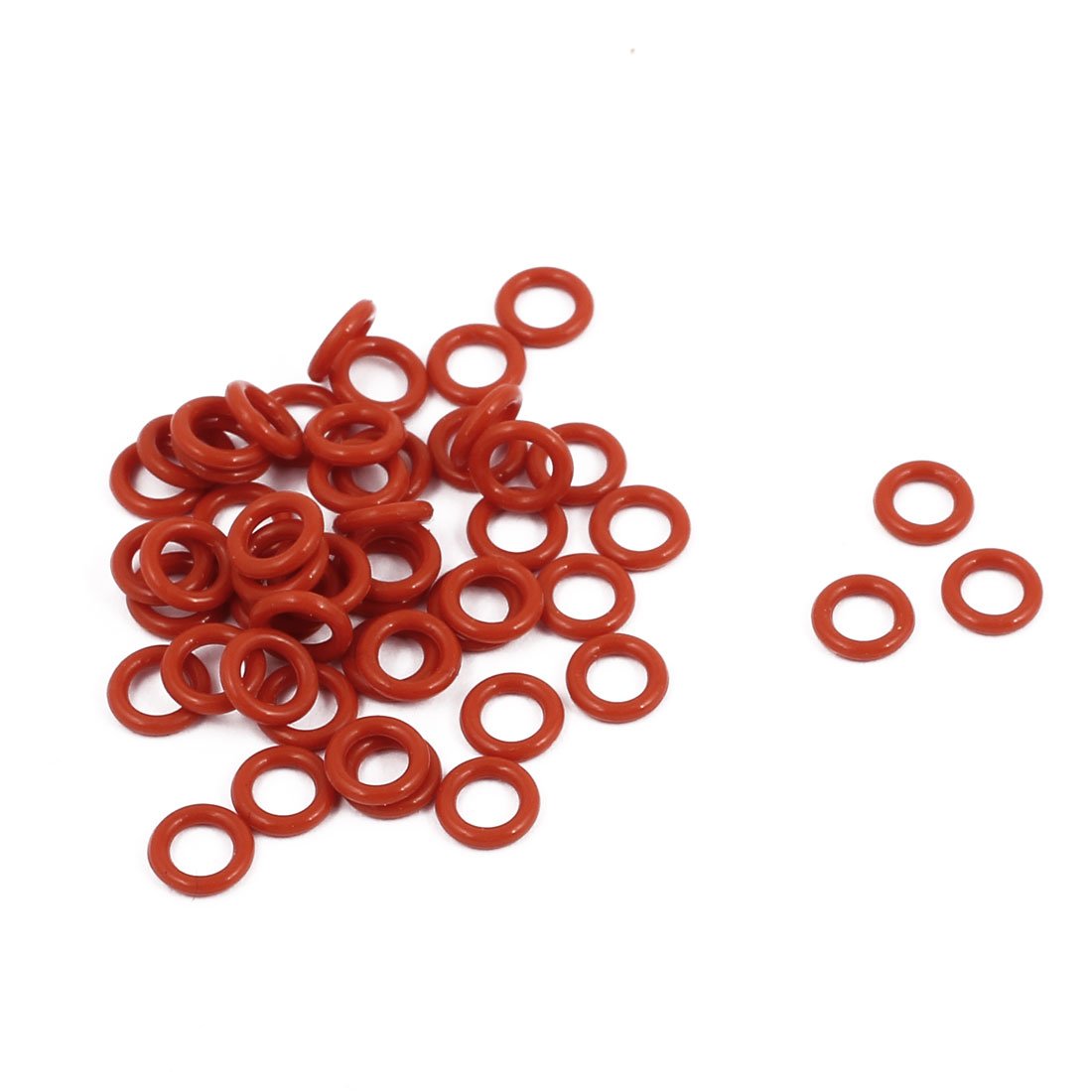 50Pcs 5mm x 1mm Rubber O-Rings NBR Heat Resistant Sealing Ring Grommets Red