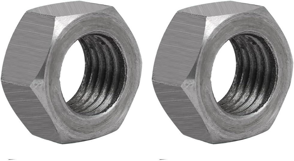 2pcs M24 Thread 3mm Pitch Metric Carbon Steel Left Hand Hex Nut