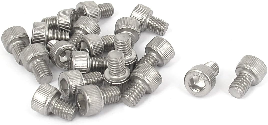 M6x8mm 304 Stainless Steel Hex Key Bolt Socket Head Cap Screws 20pcs