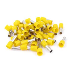 AWG18 Wire Crimp Connector Insulated Ferrule Terminal with 50 Piece, Yellow