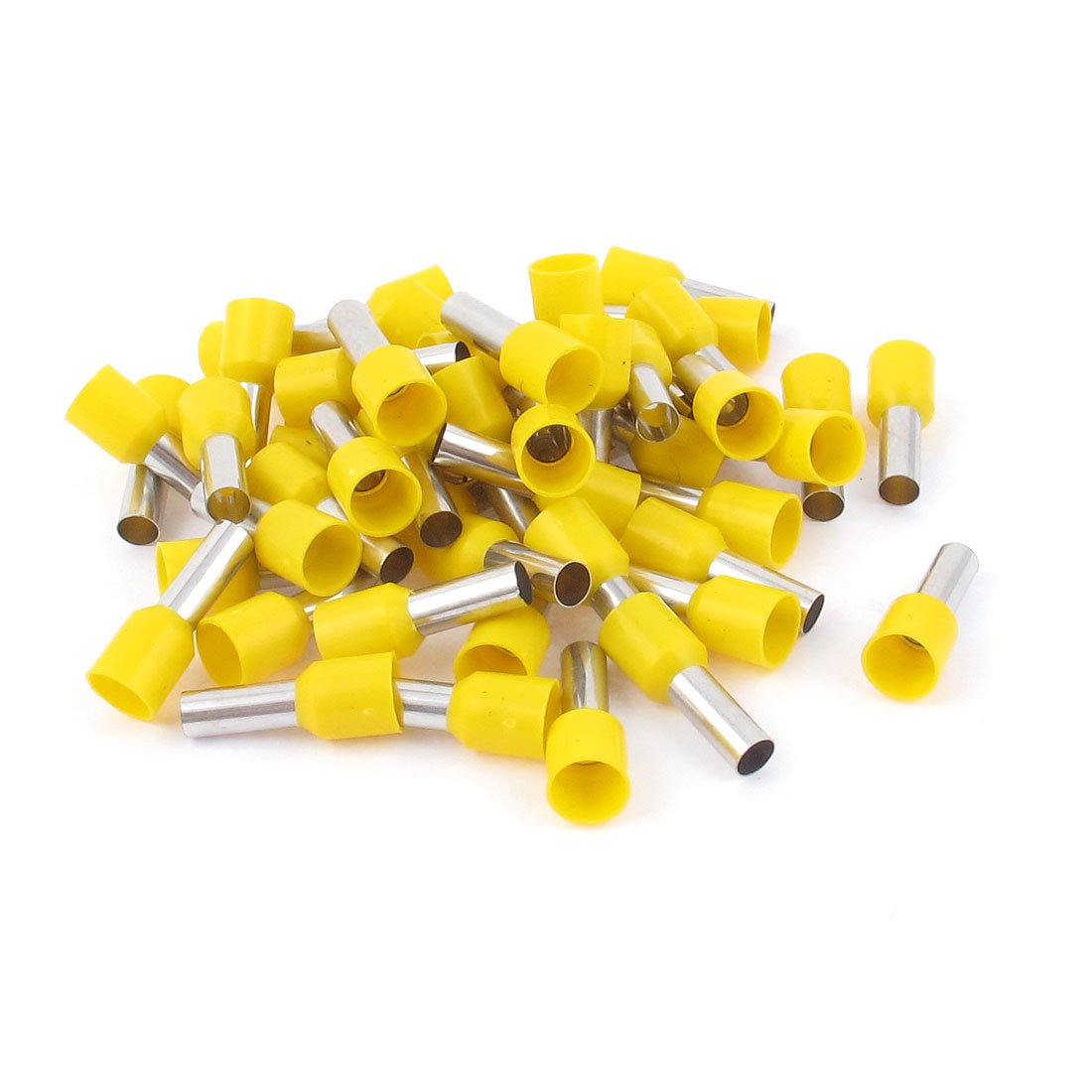AWG18 Wire Crimp Connector Insulated Ferrule Terminal with 50 Piece, Yellow